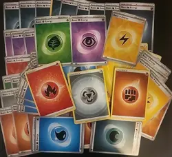 Lot Of 80 Pokemon TCG Basic Energy Card Cards-Random Sets(10 of Each Type) - Image 1