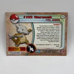Topps Pokemon Trading Card Game TCG WOTC 1st Edition Series 2 Marowak HP Card - Image 2