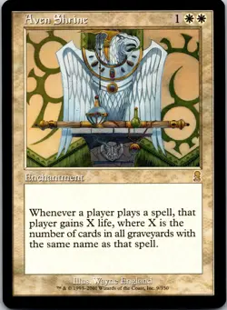 Aven Shrine [Odyssey] Magic MTG Rare Never Played NP 2001 - Image 1