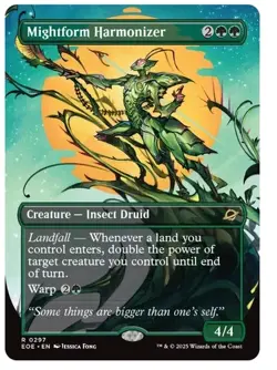 NM In Hand Mightform Harmonizer Borderless Full Art EOE Landfall Finisher MTG - Image 1
