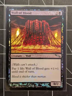 Wall of Blood FOIL Mirrodin MtG LP - Image 1