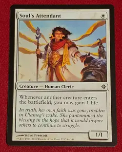 SOUL'S ATTENDANT, MAGIC THE GATHERING RISE OF THE ELDRAZI NEAR MINT MTG NM - Image 1