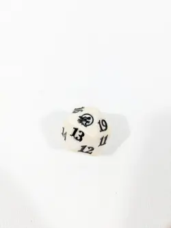 MTG d20 Spindown 20-sided Life Counter die dice Midnight Hunt White - Image 1