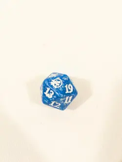 MTG d20 Spindown 20-sided Life Counter die dice Midnight Hunt Blue - Image 1