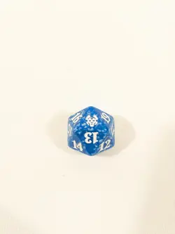 MTG d20 Spindown 20-sided Life Counter die dice Theros Beyond Death Blue - Image 1