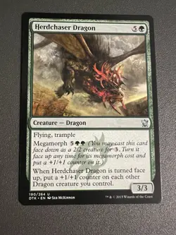 Herdchaser Dragon , Dragons of Tarkir , Near Mint , MTG, FREE SHIPPING - Image 1