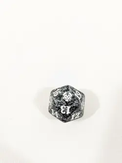 MTG d20 Spindown 20-sided Life Counter die dice Theros Beyond Death Black - Image 1