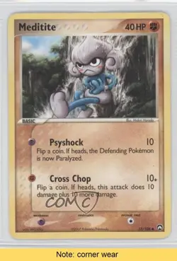 Meditite Pokemon EX Power Keepers #55 2007 READ 0a1 - Image 1