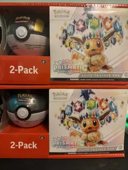 Pokemon Prismatic Evolutions ETB Elite Trainer Bundle Sam’s Box - Image 1