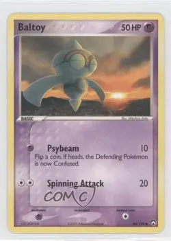 Baltoy Pokemon EX Power Keepers #44 2007 a3q - Image 1
