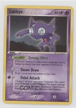 Sableye Pokemon EX Power Keepers #22 2007 10cj - Image 1
