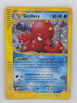 Octillery Pokemon TCG Expedition Base Set Holo Ultra Rare Nintendo e-reader LP - Image 1