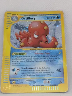 Octillery Pokemon TCG Expedition Base Set Holo Ultra Rare Nintendo e-reader MP - Image 3