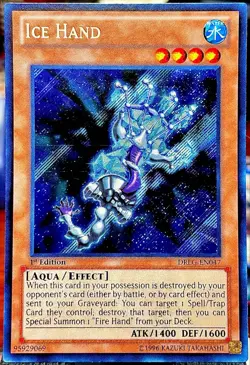 Ice Hand - DRLG-EN047 - Secret Rare 1st Edition NM Dragons of Legend Yugioh - Image 1