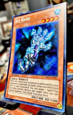 Ice Hand - DRLG-EN047 - Secret Rare 1st Edition NM Dragons of Legend Yugioh - Image 3