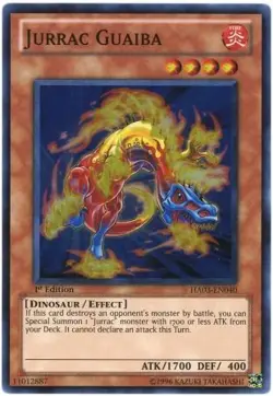 Jurrac Guaiba - HA03-EN040 - Super Rare NM Hidden Arsenal 3 Yugioh - Image 1