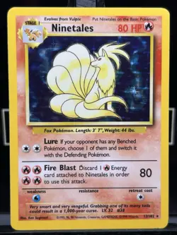 Ninetales - 12/102 - Pokemon Base Set Unlimited Holo Rare Card WOTC NM - Image 10