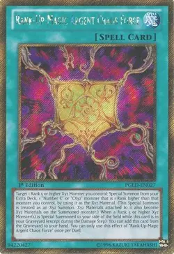 Rank-Up-Magic Argent Chaos Force - PGLD-EN027 - Gold Secret Rare NM Yugioh - Image 1