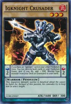 Igknight Crusader - CORE-EN027 - Super Rare Unlimited New Yugioh Clash of - Image 1