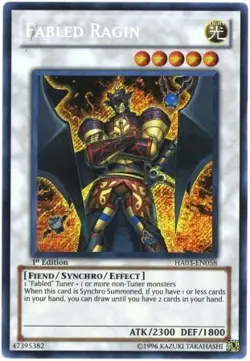 Fabled Ragin - HA03-EN058 - Secret Rare NM Hidden Arsenal 3 Yugioh - Image 1