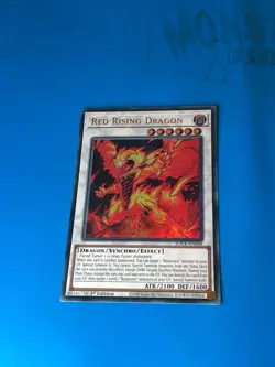 YUGIOH Ultra Rare Red Rising Dragon SDCK-EN048 1st Edition - Image 1
