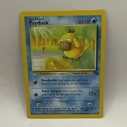 Pokemon WOTC Fossil Set - Psyduck - 53/62 - Unlimited Edition - LP Tcg Card - Image 1