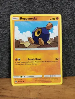 69/149 Roggenrola - Sun and Moon - Common Pokemon TCG Card Trading game collect - Image 1