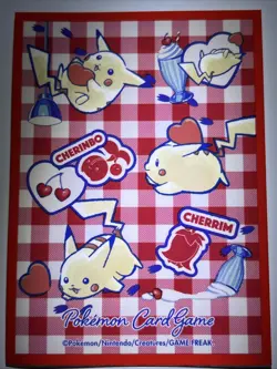 Japanese Pokemon Center Individual Card Sleeve Pikachu & Cherrim (2025)X1 (J5) - Image 1