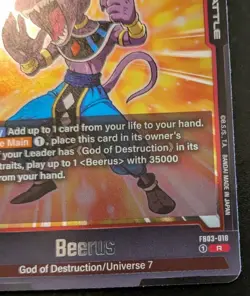 Beerus FB03-018 Foil Rare Raging Roar Dragon Ball Super Card Game - Image 5