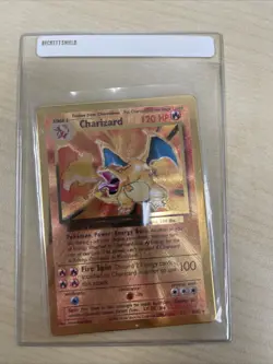 Pokemon Celebrations Gold Metal Charizard Card 4/102 Ultra Premium Collection - Image 1