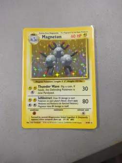 Pokemon TCG Magneton Base Set Holo Unlimited Rare Card 9/102 - Image 1