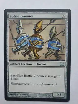 MTG Magic The Gathering Card Bottle Gnomes Artifact Creature Gnome Tenth Edition - Image 1