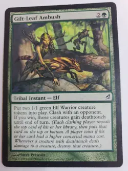 MTG Magic The Gathering Card Gilt-Leaf AmbushTribal Instant Elf Green - Image 1