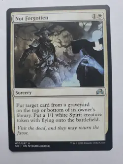 MTG Magic The Gathering Card Not Forgotten Sorcery White Shadows Over Innistrad - Image 1