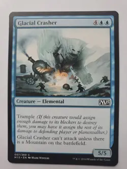MTG Magic The Gathering Card Glacial Crasher Creature Elemental Blue M15 - Image 1