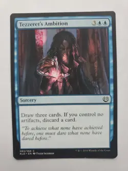 MTG Magic The Gathering Card Tezzeret's Ambition Sorcery Blue Kaladesh 2016 - Image 1