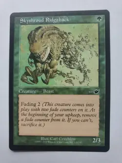 MTG Magic The Gathering Card Skyshroud Ridgeback Creature Beast Green Nemesis - Image 1
