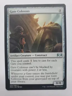 MTG Magic The Gathering Card Gate Colossus Artifact Creature Construct 2019 - Image 1