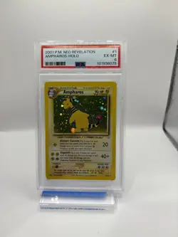 Pokemon TCG Ampharos Neo Revelation Holo Card 1/64 PSA 6 - Image 1