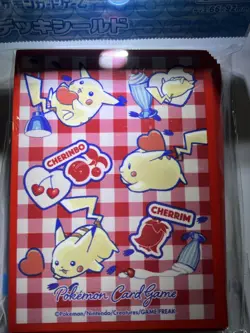 Japanese Pokemon Center Original Card Game Sleeve Pikachu and Hearts 64 sleeves - Image 1
