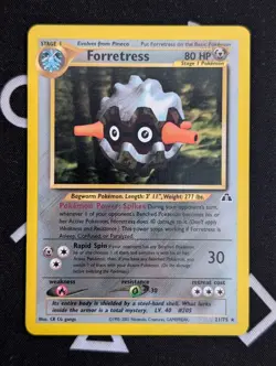 Forretress - 21/75 - Pokemon Neo Discovery Unlimited Rare Card WOTC NM - Image 1