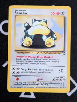 Snorlax 30/130 - Base Set 2 - Non-Holo Pokemon Card - Rare NM - Image 1
