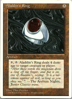 Aladdin's Ring [4th Edition] Magic MTG Never Played NP 1995 Rare Artifact - Image 1