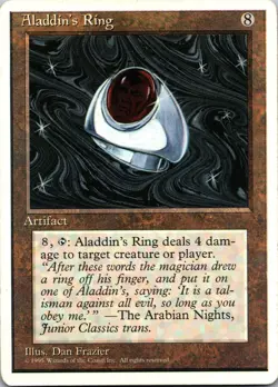 Aladdin's Ring [4th Edition] Magic MTG Never Played NP 1995 Rare Artifact - Image 3