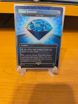 Chaos Emerald (7033) Blue - Lotus Petal - Sonic Secret Lair MTG NM - Image 1