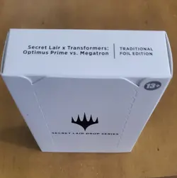 MTG Secret Lair Transformers Optimus Prime vs Megatron Foil FACTORY SEALED - Image 1