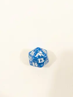 MTG d20 Spindown 20-side Life Counter die Kamigawa Neon Dynasty Blue - Image 1