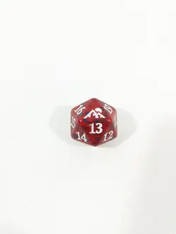 MTG d20 Spindown 20-side Life Counter die Kamigawa Neon Dynasty Red - Image 1
