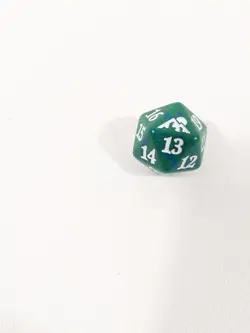 MTG d20 Spindown 20-side Life Counter die Kamigawa Neon Dynasty Green - Image 1