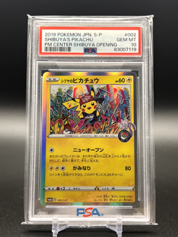 2019 POKEMON JPN S PROMO POKEMON CENTER SHIBUYA OPENING SHIBUYA'S PIKACHU PSA 10 - Image 1